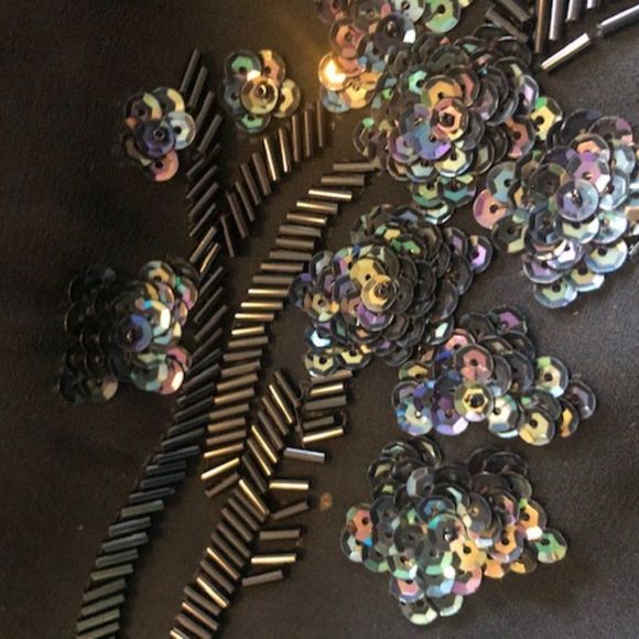 Vintage Beaded & Sequin Peacock Dress - Picture 5 of 8